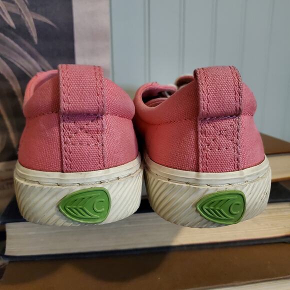 Cariuma OCA Low Pink Lemonade Canvas Sneaker Vegan Sustainable US W7 - Picture 4 of 11
